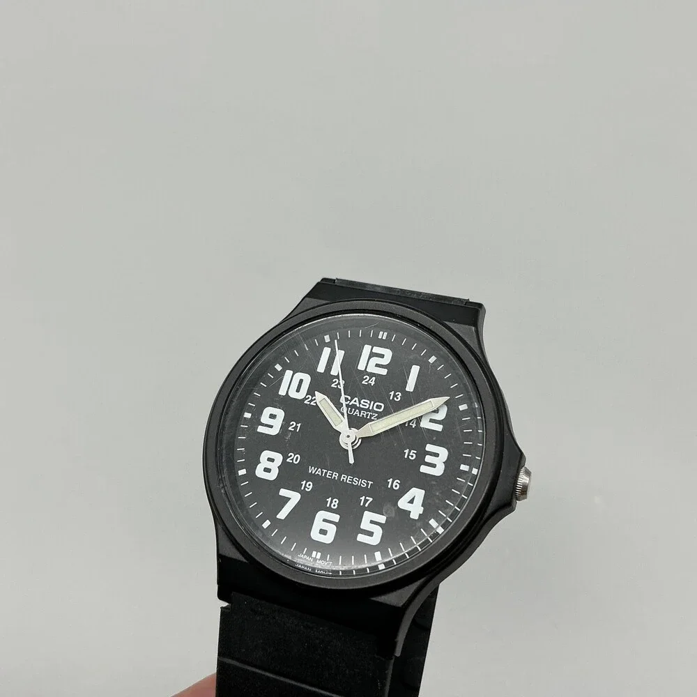 Casio 1330 MQ-71 Mens Watch 34mm Black Dial Black Resin Water Resistant